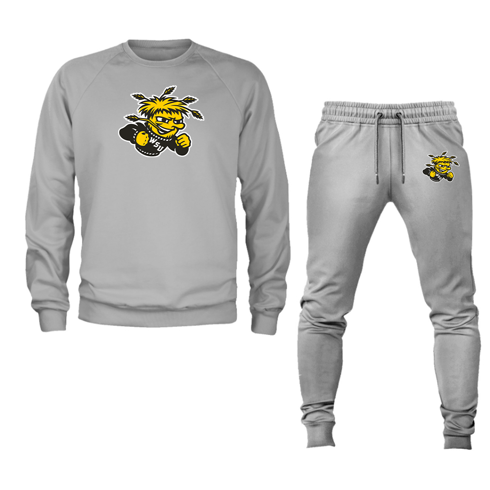Men's Wichita State Shockers  Crewneck Sweatshirt Joggers Suit